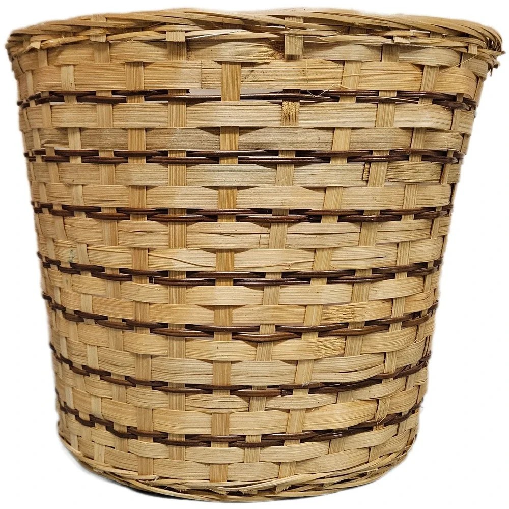 Set of‎ 3 Woven Baskets Natural Bamboo Seagrass Storage/Waste Baskets Pot Covers
